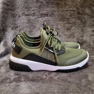 Nautica Geoff Shoes Mens Size 9.5 Green Black Low Top Athletic Lace Up Sneakers